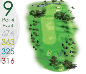 Golf Sainte Baume, parcours 18 trous à Nans Les Pins | Var -Trou-9 détail