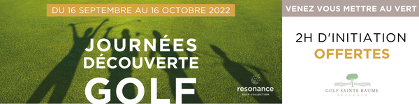 Journées Découverte : 2 heures gratuites d’initiation au Golf Saine Baume à Nans Les Pins