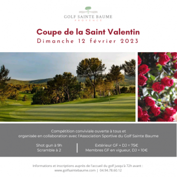 Compétition de golf au Golf Sainte Baume à Nans-les-Pins