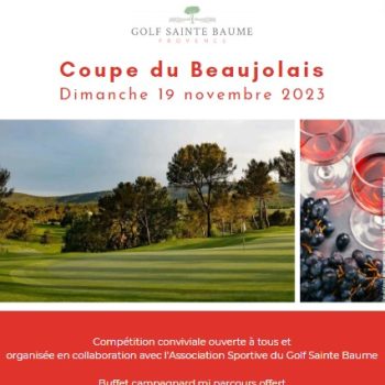 Coupe du Beaujolais - Golf Sainte Baume 19 novembre 2023
