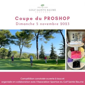 Coupe du Proshop - Golf Sainte Baume 5 novembre 2023
