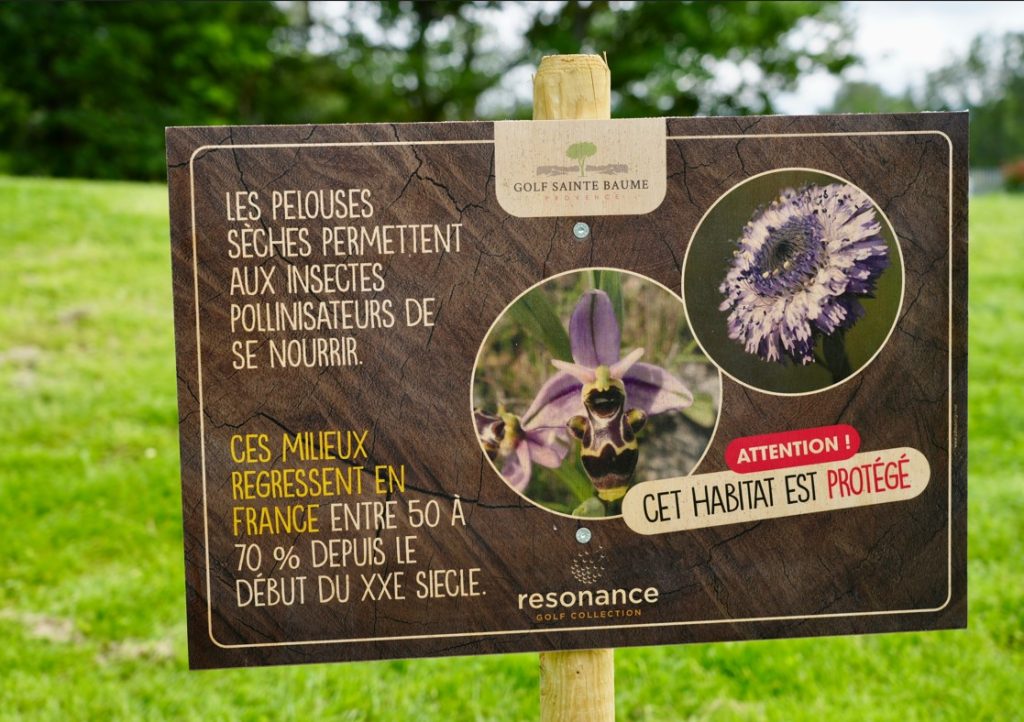 Préservation de la biodiversité - Golf Sainte Baume panneau pédagogique 2